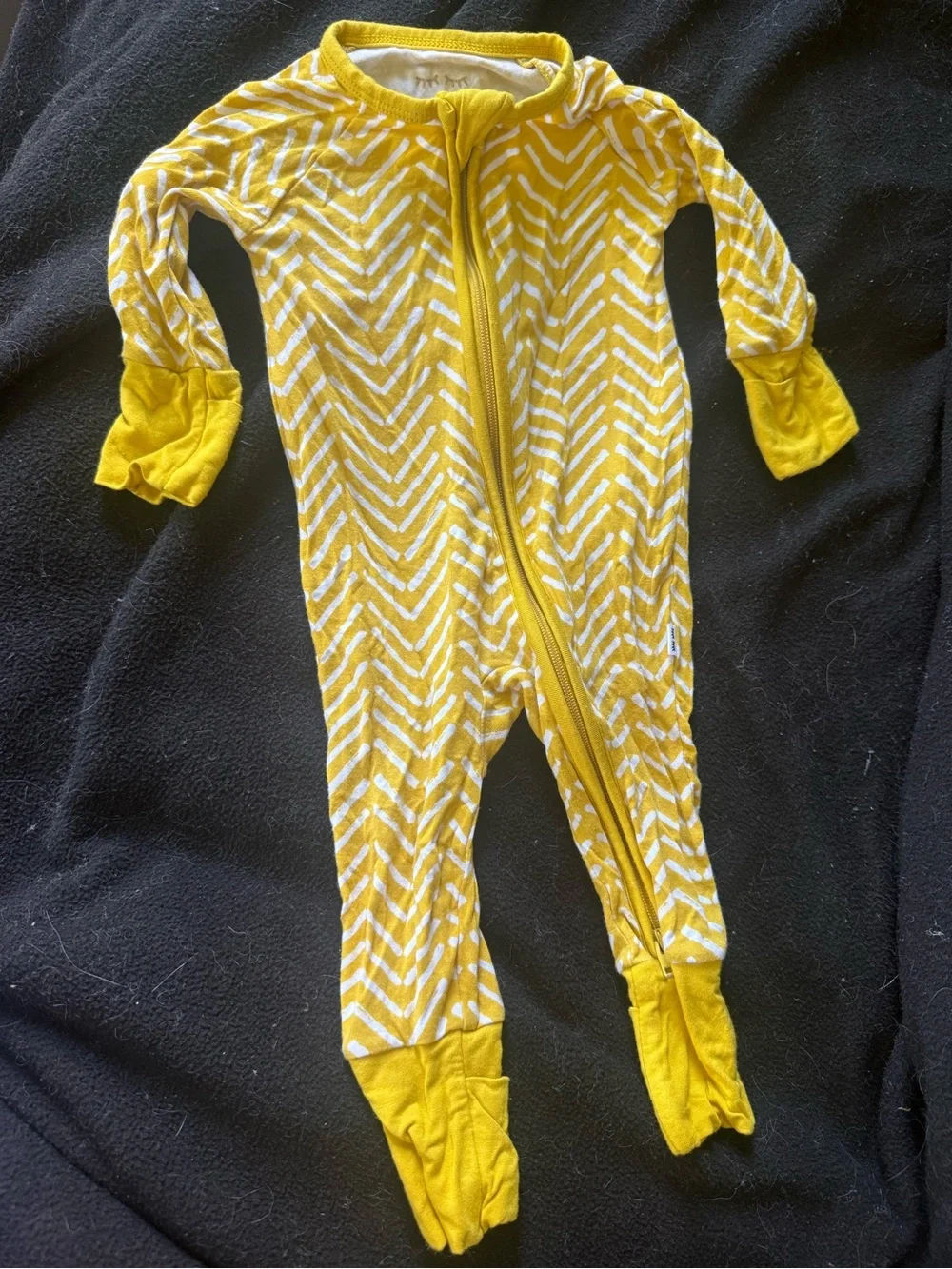 Little Sleepies Mustard Yellow Newborn Footie